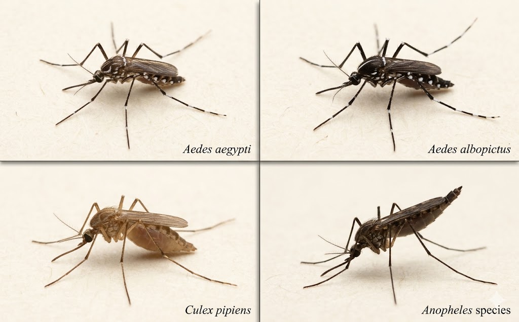 Four common US mosquito species