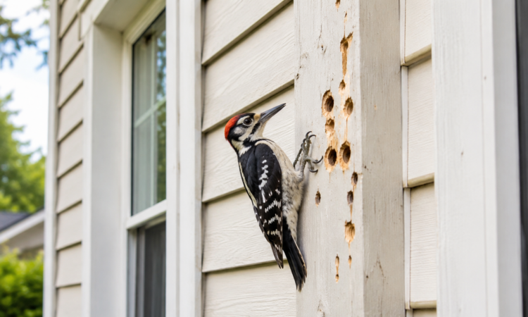 Woodpecker Damage to Siding