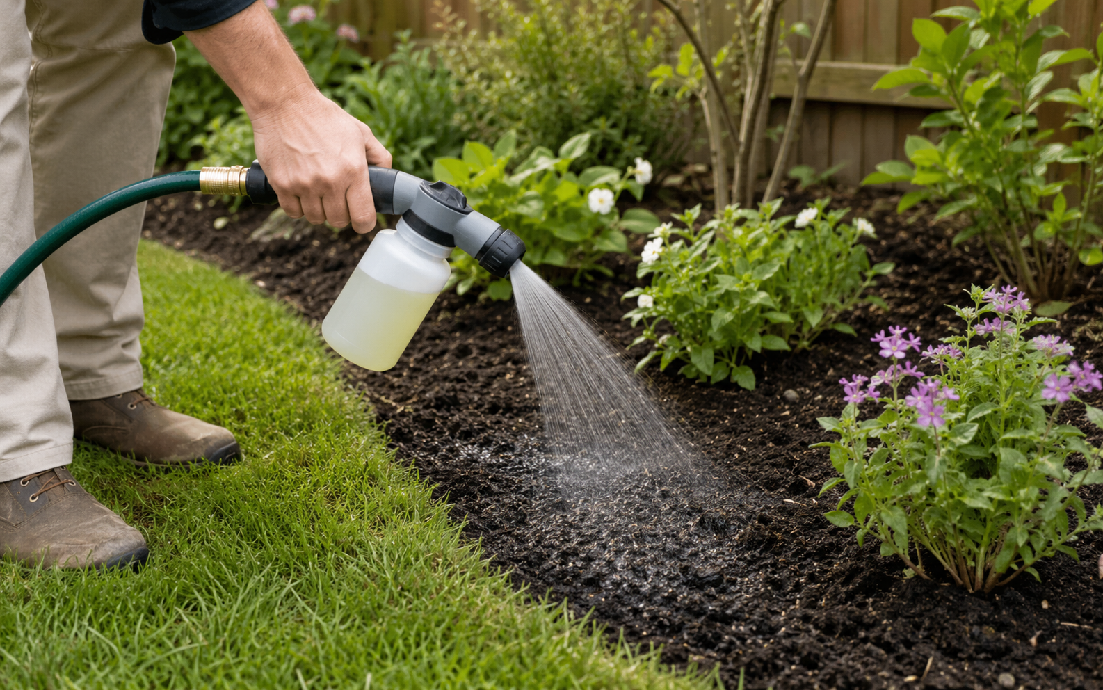 Applying beneficial nematodes
