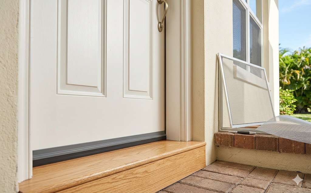 Door sweep and window screen barrier