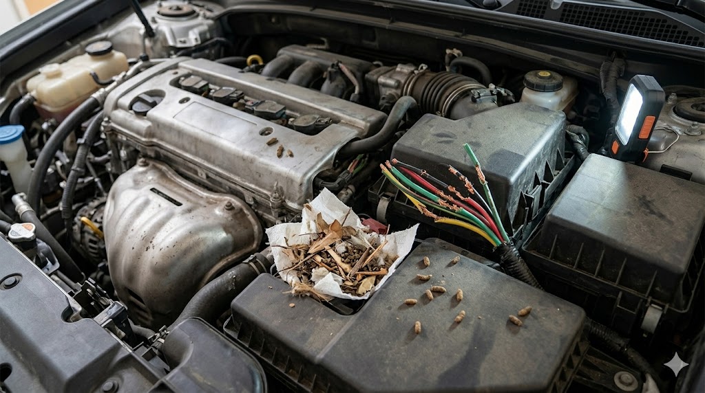 mouse damage to car engine wires mouse damage to car engine wires