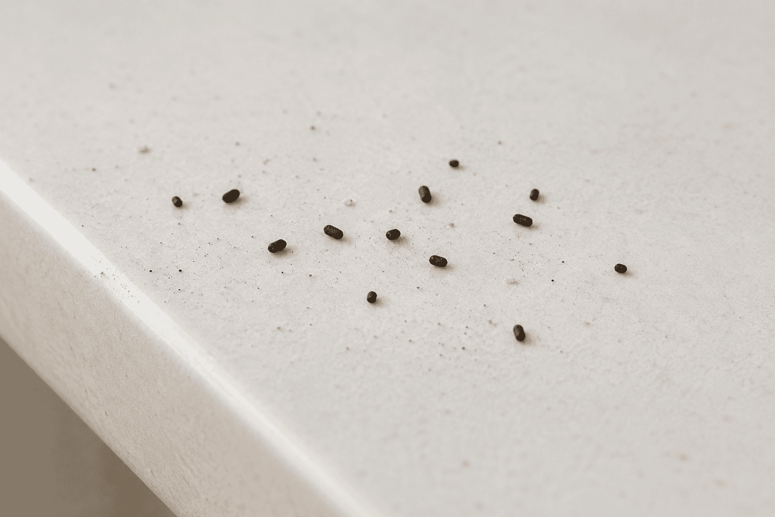 What cockroach droppings look like up close